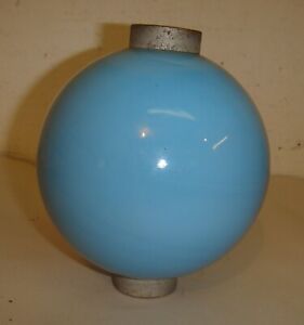 Vintage Blue Milk Glass Weathervane Lightning Rod Ball Nice