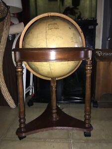 16 Antique Cram S Imperial World Standing Globe 80s