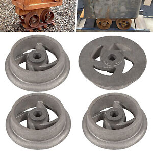 4pc Mining Ore Car Small Track Mine Cart Wheel Cast Iron 7 1 4 Diameter For Lg
