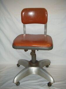Vintage General Fireproofing Co Mcm Aluminum Office Chair