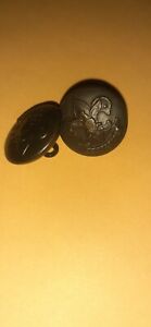Lot Of 2 Vintage Metal Uniform Buttons Dark Bronze Boy Scout 1 2 Be Prepared