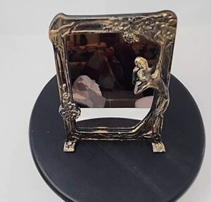  Lady By The Lake Solid Brass Art Nouveau Vanity Mirror