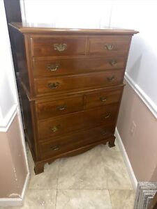 Very Very Nice Solid Cherry Kling High Chest 7 Drawers Great Condition 