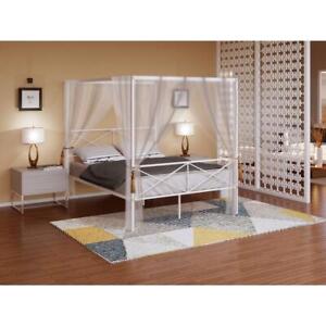 Geqcwhi Glendale Queen Size Bed Frame With Modern Designed Headboard And 