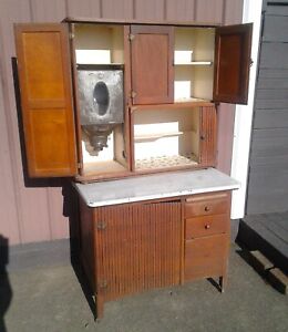 Antique Oak Tippecanoe Kitchen Cabinet Tipp City Ohio Rare Model 1920s