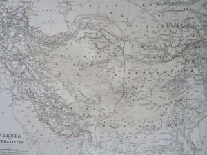 Persia Iran Afghanistan Baluchistan Caspian Sea Persian Gulf 1868 Johnston Map
