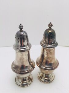 Old French By Gorham Sterling Silver Salt Pepper Shaker Set 2pc 1113 Unweighted