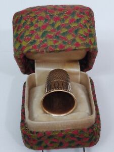 Antique 14k Gold Thimble With Original Box M Lissner Co