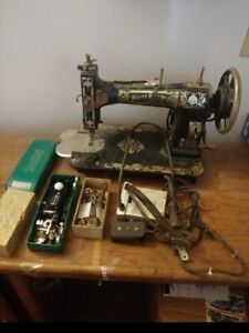 White Rotary 1911 First Electric Sewing Machine Transitional Model