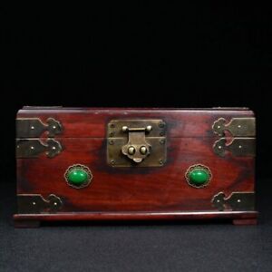 25 Cm China Natural Redwood Box Mahogany Wood Jewelry Box