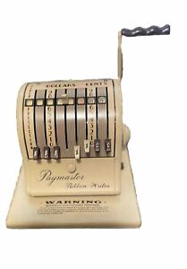 Paymaster Ribbon Writer 8000 Check Writing Machine W Original Key Clean 