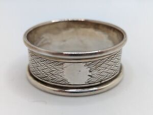 Antique English Sterling Silver Napkin Ring Blank Cartouche Dated 1926