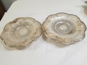 Matching Pair Of Persian Sterling Silver Serving Bowls