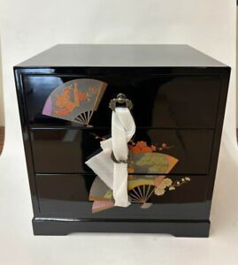 Yamanaka Lacquerware Mini Chest Of Drawers Japan Japanese Makie