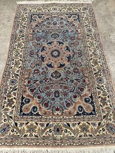 Antique P Ersian Naein Rug Hand Knotted Oriental Carpet 5 X8 4