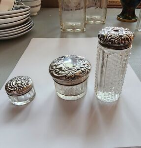 Sterling Silver Vanity Jars