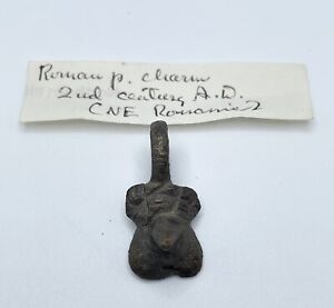 200 A D Ancient Roman Artifact Bronze Cast Phallic Pendant Charm