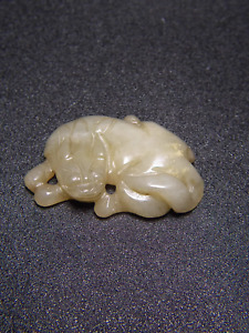 Ming Dynasty Hetian Green Jade With A Small Piece Of Round Carving