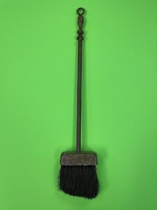 19 Century Brass And Horse Hair Fireplace Broom