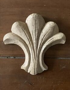 Carved Wood Furniture Decorative Trim Accent Appliqu Cartouche Lot 4