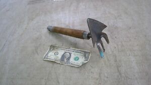 Cool Hand Cultivator Vintage Garden Tool 3 Tine Triangle Hoe Patina 