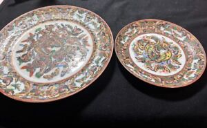 Rose Canton Butterfly Plate China Porcelain Qing Dynasty