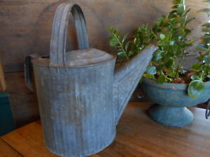 Galvanized Watering Can Farmhouse Vintage Metal Flower Garden Rustic Shabby