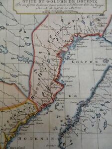 Gulf Of Bothnia Scandinavia Sweden Finland Vaasa Umea 1777 Bonne Map