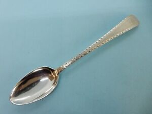 Fine Hester Bateman Sterling Silver Bright Cut Edge Dessert Spoon London 1779