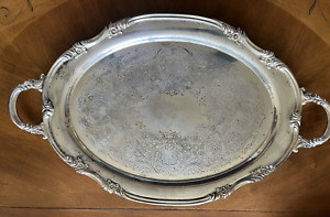 Large Reed Barton Branded Silver Plated Butlers Buffet Tray 1820 22x16