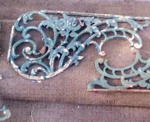 Set Of 2 Cast Iron Floral Balcony Support Brackets 22 X 11 Architectural Salvag