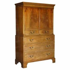 Antique Howard Son S Berners Street Mahogany Linen Press Chest Of Drawers