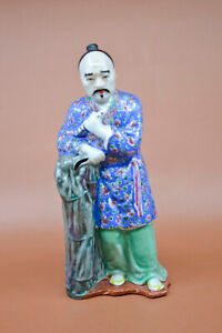 Antiqur Chinese Porcelain Famille Rose Figurine 9 5 Inches Tall