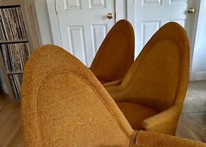 Selig Mid Century Modern Swivel Cathedral Chairs Used Rare Good Condition