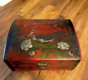 Mid 20th Century Chinese Lacquered 2 Bottle Wine Carrier