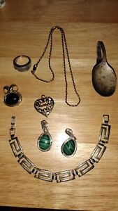 Scrap Sterling Silver Jewelry And Spoon Lot
