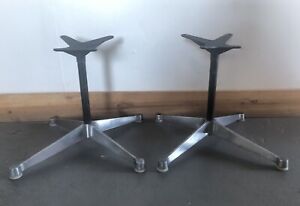Pair Of Vintage Herman Miller Charles Eames Aluminum Group Chair Bases
