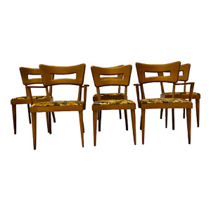 Midcentury Heywood Wakefield Dog Bone Dining Chairs Set Of 6