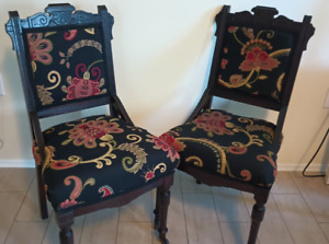 Antique Eastlake Mahogany Dining Chair Or Occasional Chair Pair Available