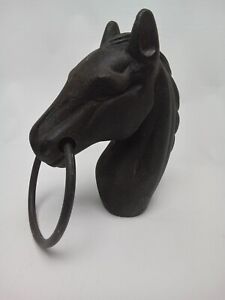Antique Cast Iron Horse Head Hitching Post Topper