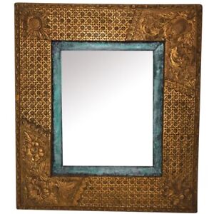 Antique American Aesthetic Movement Gilt Gesso Wall Framed Mirror