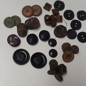 Lot Of Antique Vintage Buttons Large Blacks Buttons Bakelite Buttons Button Lot