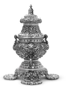 Monumental Italian Silver Hot Water Urn Samovar