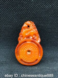 2 Chinese Hongshan Culture Old Jade Carve Phoenix Yubi Yu Bi Amulet Pendant
