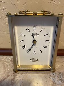 Ridgeway Coca Cola Gold Carriage Clock Made In Germany