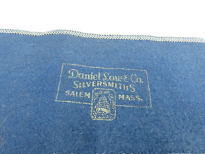 Daniel Low Co Anti Tarnish Storage Bag 2 Slot Teaspoons Vtg Blue 8 3 4 X 4 3 4