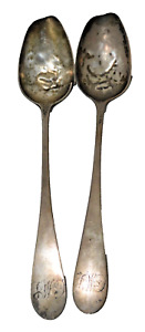Early 19th Century Spoons Coin Silver Monogrammed