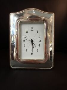 Vintage Clepsybra Sterling Silver Mantle Clock Gently Used