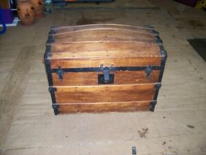 Antique Dome Top Travel Trunk