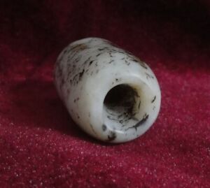 Old Chinese Hand Carving Nephrite Jade Cylindrical Shape Pendant
